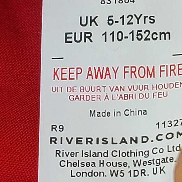 River Island Girls Red Charm Baker Boy Hat UK 5 - 12 yrs old - Picture 10 of 11